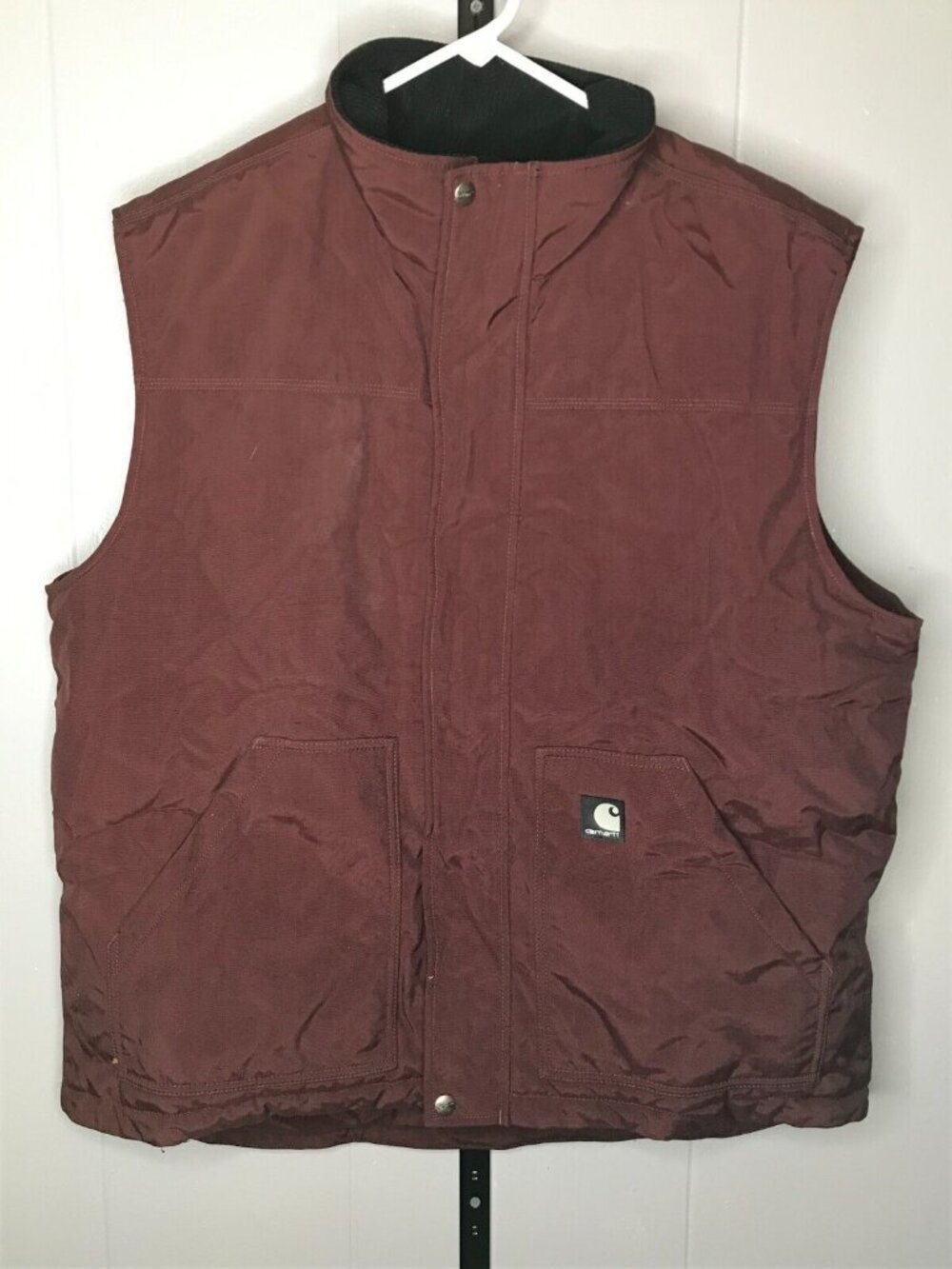Carhartt Mens V27 RDW Nylon Insulated Vest Water Repellant Maroon Red XL Reg